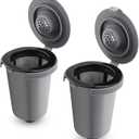 Reusable Filter Cup for Cuisinart, Compatible with Cuisinart #SS-RFC HomeBarista Reusable Filter Cup, Dark Gray (2 Pack)