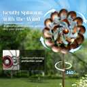 Pure Echo Metal Wind Spinner Outdoor, Wind Spinners for Yard and Garden, 84 inch Wind Sculptures & Spinners, Windmill for Yard Art