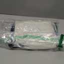 Set of 2 Quilted Faux Leather Car Headrest Pillow, Black Case/Black Threading and white, Ergonomic Neck Support for Comfortable Driving