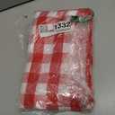 Red and White Gingham Tablecloth, Waterproof Outdoor Picnic Table Cover for Summer BBQ, Farmhouse Kitchen, Patio Dining, Reusable Machine Washable Checkered Table Cloth, W60 x L144 in