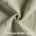 FUTEI Pack of 2 Chenille Decorative Throw Pillow Covers 18x18 Inch,Soft Embossed Striped Textured Cushion Case,Modern Home Decor for Couch Bed Living Room,Olive Green
