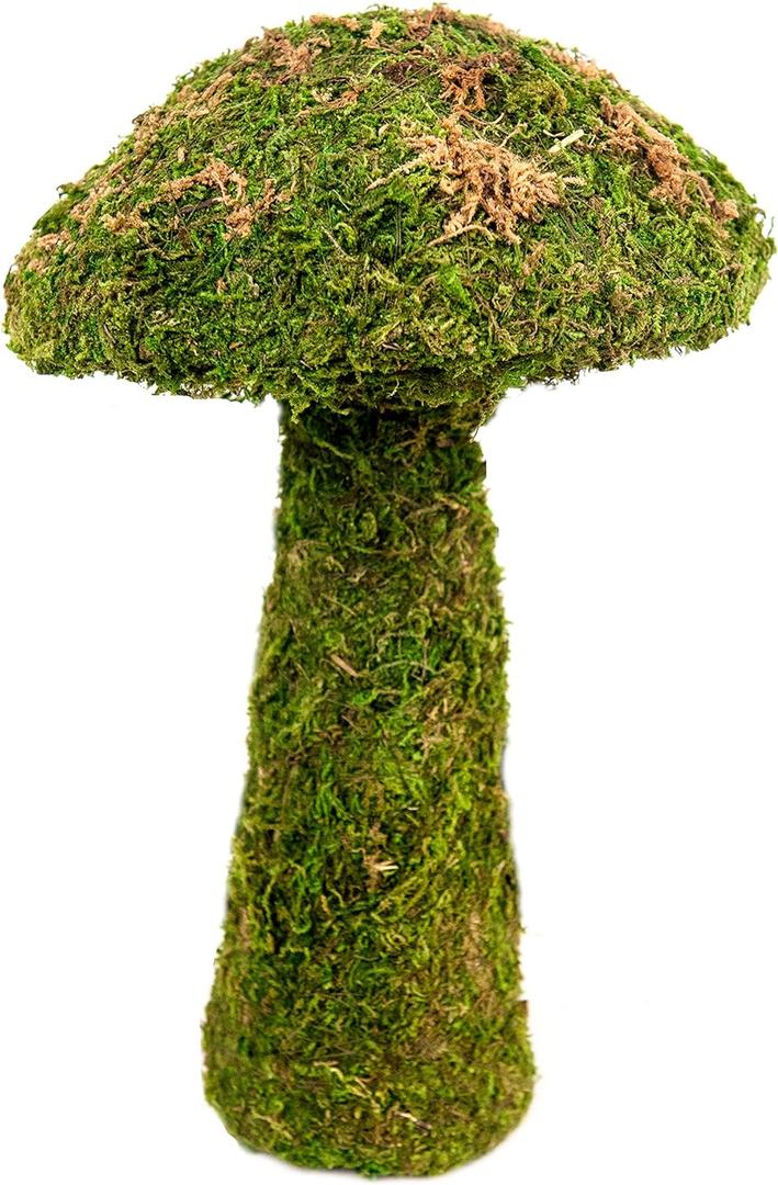SuperMoss (55271) Deco Moss Small Mushroom, 11", Fresh Green