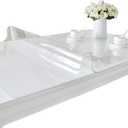 ETECHMART 40 x 72 Inch Clear Table Cover Protector, 1.5mm Thick Custom PVC Table Cover Tablecloth, Plastic Desk Pad Mat, Waterproof Vinyl Table Top Protector for Kitchen, Coffee Table, Writing Desk
