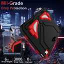 Scnioy Case for iPad (A16) 11th Generation 2025, iPad 10th Generation Case 2022, Kids Friendly i Pad 10th Gen Cover with Multi-Angles Kickstand Shoulder Strap Screen Protector 11/10.9 Inch, Black Red