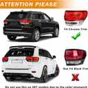 Left Driver Side Outer Tail Lights Assembly Compatible with 2014-2021 Jeep Grand Cherokee Taillights Rear Brake Lamp, Replace OE#68110017AC