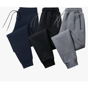 BenBen 3 Pack Men's Joggers with Zipper Pocket Fleece Sweatpants Athletic Pants Running Workout XL