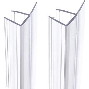 78" Sliding Shower Door Side Seal Strip Frameless Shower Door Side Sweep for 3/8" Framelss for Sliding Glass Door or Swing Door, with 3/5" Flip (2X39)