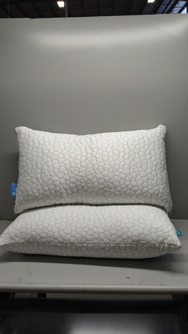 QUTOOL Cooling Pillows for Sleeping 2 Pack, Shredded Memory Foam Bed Pillows Queen Size Set of 2, Cool Gel Pillow for Hot Sleepers Adjustable Firm Pillow for Side, Back and Stomach Sleepers Supportive
