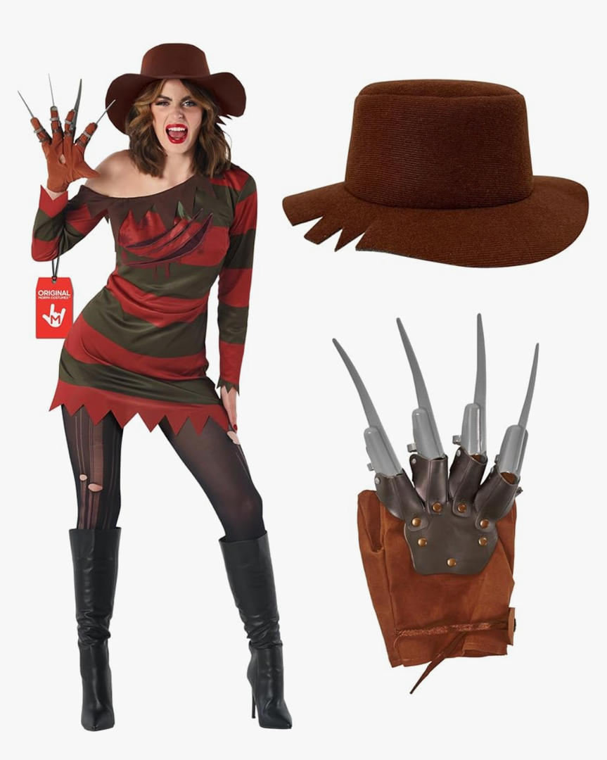 Morph Nightmare Killer Costume Women With Claw Sizes XS-3XL Serial Killer Costume Scary Halloween Costumes Women Halloween Costumes Adults L Morph Nightmare Killer Costume Women With Claw Sizes XS-3XL Serial Killer Costume Scary Halloween Costumes Women Halloween Costumes Adults L