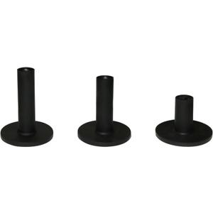 LeFeng Sports Golf Rubber Tees Holder Set, Mixed Size Durable and Hight Elastic Driving Range Tees, Colorful Golf Tees for Golf Practice Mat(Black)
