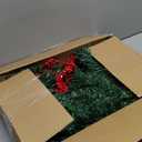 MorTime 9 FT LED Christmas Garland with Pinecones Red Berries Bows Christmas Balls Candies, Multi-Function Christmas Garland with 50 Warm White LED Lights, 180 Branch Tips