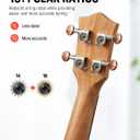 Donner Soprano Ukulele Mahogany Wood 21 inch Ukelele Beginner Kit with Free Online Lesson Gig Bag Strap Nylon String Tuner Picks Ukalalee Yukalalee Bundle Pack DUS-200