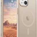 SUPFINE Magnetic for iPhone 15 Case(Compatible with MagSafe)(Military Grade Drop Protection) Slim Translucent Matte Shockproof with Anti-Fingerprint Phone Case,Desert Gold