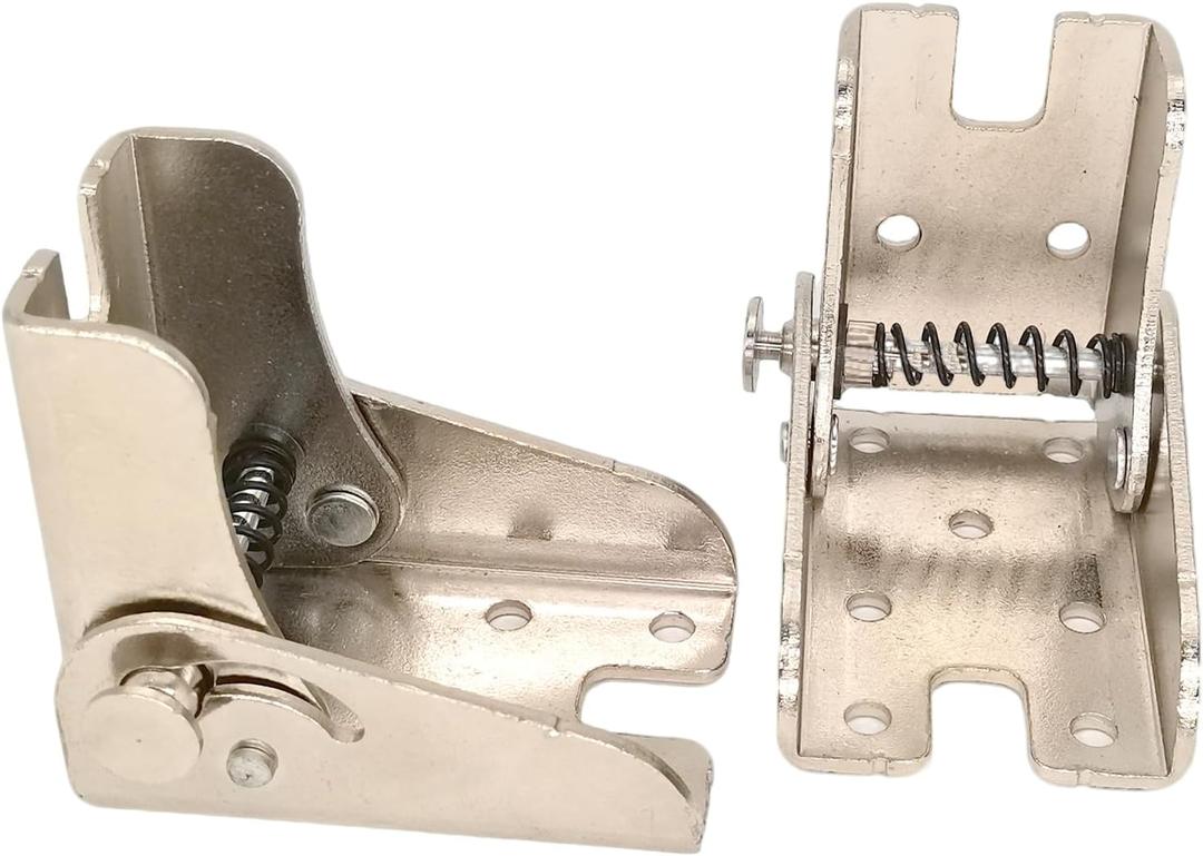 2 Pack 90 Degree self-Locking Folding Hinge Lock Steel Foldable Bracket Hidden Hinge for Extension Brackets of Table Legs Bed Legs and workbenches