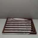 Japard Dog Gate 2 Panels - Foldable Indoor Fence Freestanding with Support Feet, 24 in Tall 35.4" Wide, Suitable for Small Pets, Cats, Rabbits, Puppy, Wood Brown