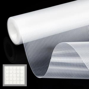 Fridge Liner for Kitchen Cabinets,Clear Shelf Liner Non Slip Non Adhesive, 20"W x 360"L