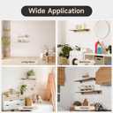 LuckIn 6 Pack Floating Shelf Brackets, Heavy Duty Floating Shelf Bracket 12 Inch Long, Black Hidden Metal L Brackets for Wall Shelves Support DIY(1/5 Inch Thicked) and 110 lb. Load Capacity