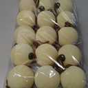 Liliful 15 Pcs Velvet Christmas Balls Bulk Flocked Christmas Tree Ball Ornaments Plastic Xmas Decorative Hanging Ornaments(Creamy White,3.15 Inch)