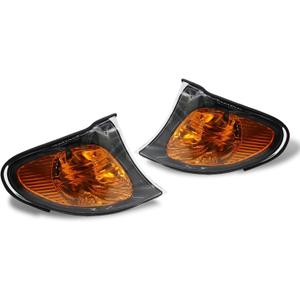 Nakkaa Pair Turn Signal Corner Light Compatible with E46 3 Series 325i 325Xi 330i 330Xi 2002-2005 Amber Front Parking Signal Corner Lamp Left Right 63137165859 63137165860