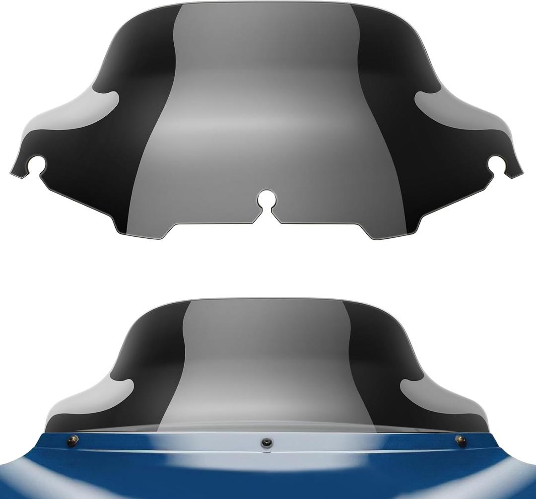 Benlari 8" Black Motorcycle Windshield Windscreen Fit for 1996-2013 Harley Davidson Touring Street Glide Electra Glide Tri Glide FLHT FLHX FLHTK FLHTC FLHTCU