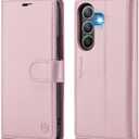FLIPALM Wallet Case for Samsung Galaxy S26 6.3", RFID Blocking Credit Card Holder, PU Leather Folio Flip Kickstand Protective Shockproof Cover for Galaxy S26 (Pink, Samsung Galaxy S26)
