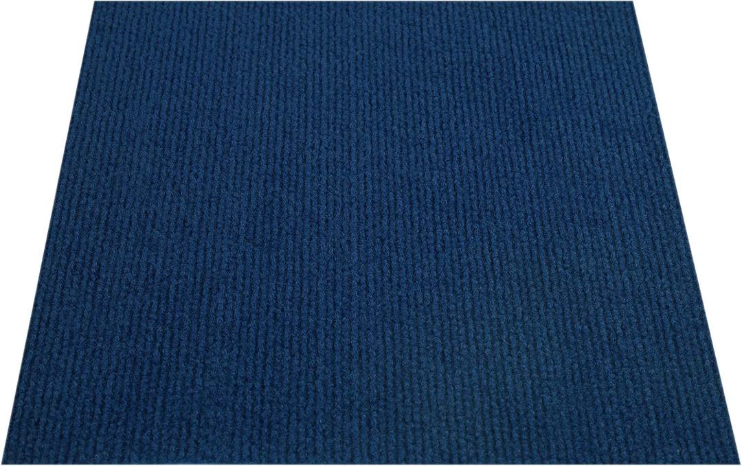 120 Sq.Ft Peel and Stick Carpet Tiles 12" x 12" Self Adhesive Anti-Slip Floor Mats Protect Pads Multi-Purpose Floor Carpet Squares, Easy to Install and Clean- Blue, 120 Tiles