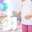 2 x Prediction & Advice Baby Shower Games,30 Fill In Greenery And White Game Cards,Wishes For Baby,Advice For New Parents, Gender Reveal, Party Decorations & Supplies-B08