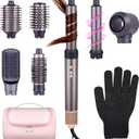 7 in 1 Hot Air Styler, Blow Dryer Brush with Round Left/Right Auto Wrap Curler,Round Brush Blow Dryer,Oval Brush,Straightening Drying.Hair Dryer Brush 1400W Hot-air Hair Brushes