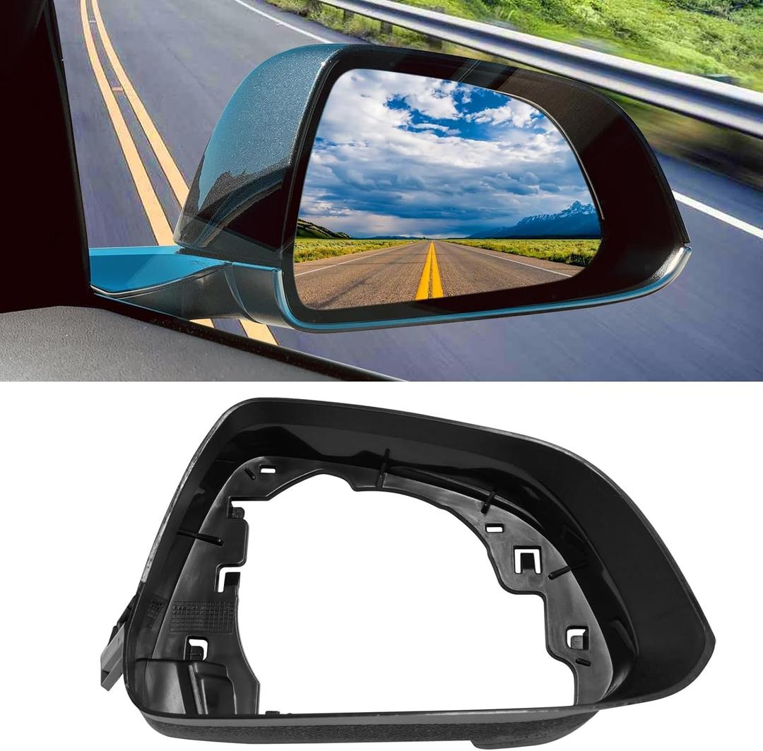 Jaronx Compatible with Tesla Model 3 Side Mirror Cover Housing 2017-2025, Right Passenger Door Wing Rearview Mirror Frame Cover Replacement Compatible with Tesla Model 3 Accessories