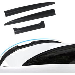 for Car Rear Trunk Spoiler Tail Universal,Modification Tail Wing Universal,3-Section Adjustable and Cuttable Rear Window Top Roof Spoiler Wing,40-55 inches (Black)