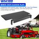 Mower Chute Blocker Plate Compatible with Exmark Lazer Z 48" 52" 60" Zero Turn Mower 2011+, Advanced Chute System Swivel Mulch Kit & Rock Guard Shield, Black