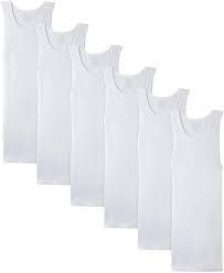 Men's 100% Cotton Multipack Classic Rib Tank Top A-Shirts, XL