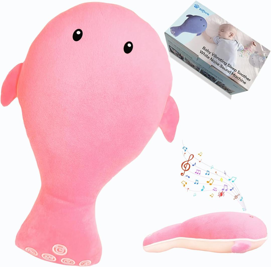 Baby Vibrating Sleep Soother, Portable White Noise Machine for Baby Adult, 3 Adjustable Vibration Modes, 26 Soothing Sounds, Timer Setting, Powerful Battery, for Home & Travel, Cribs & Strollers