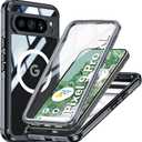 Oterkin for Google Pixel 9 Pro XL Case Compatible with MagSafe, Full Body Rugged Pixel 9 Pro XL Phone Case [Built-in HD Touch Sensitive Anti-Scratch Screen Protector] 15FT Military Protection (Black)