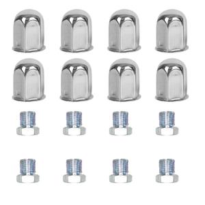 Upgraded 8Pcs Lug Nuts with Adapter(Extender) for hightall 16“ 8 Lug Wheel Simulator,Compatible with Ford 2007-2025 E350/E450
