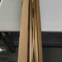 Warm Gold Double Corner Window Curtain Rods with Aluminum End Cap Finials and Brackets,1 Inch Diameter Dual Bay Window Curtain Rods, Adjustable 2 Sided 20-36" and 36-72" Center Double Rod