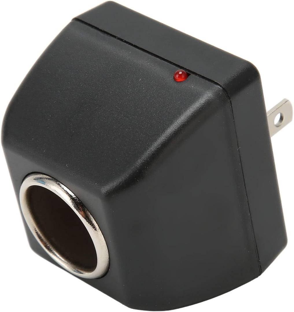Car , 110V 240V AC to 12V DC Car Power Adapter, Portable Car Cigarettes Lighter Adapter with LED Light Indicator (US Plug)