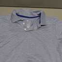 All In Motion Polo Shirt Men's Size M Blue Short Sleeve Collared Striped
