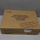 Snackle Box Container with 8 Removable Stainless Steel Compartments Divided Serving Tray with Portable Handle for Beach, Road Trip, Picnic, Boat Days, Ball Games, Pool and Parties