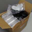 Eccliy 36 Pack 3 oz Clear Plastic Spice Jars with Label and Shaker Lids Empty Spice Bottles Seasoning Containers Seasoning Jars Shaker Condiment Pots for Pepper Herbs Powders(Black)