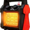 Outdoor Heaters for Patio, 1500W Garage Heater with Overheat Protection, 3S Fast Heating Electric Portable Electric Patio Heater, Greenhouse Heaters, Garage, Indoor Outdoor Use (vermilion)