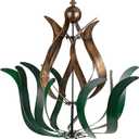 DREAMYSOUL Large Wind Spinner Outdoor, 90.5" Metal Tulip Wind Mills, 360 Degrees Rotating Kinetic Wind Mills for Lawn Backyard Patio Garden Decor Yard Art
