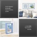 MUYE 8x10 Floating Frame Set of 2,Double Real Glass Photo Frame for Wall Hanging or Tabletop Standing,Display Any Size Photo up to 8x10,Blue