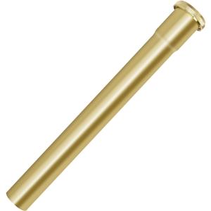 Brass Slip Joint Extension Tube1-1/4 Inch O.D(32mm) x 12 Inch P Trap Extension Pipe with Nut and Rubber Washer, Sink Drain Tailpiece for Bathroom Kitchen (Gold)