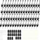 80 Pack Stainless Steel Bottle Pourers Tapered Liquor Pourers with Rubber Dust Caps Tapered Pour Spouts for Liquor Bottles Vinegar Bottle Dispenser for Wine Oil Beer Drink Water Bar Supplies