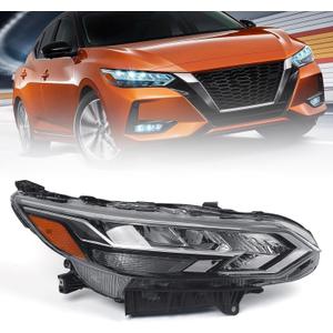 Huray LED Headlight Assembly Fit for Nissan Sentra S/SV 2020 2021 2022 RH Headlamp OE Style Replacement for NI2503277 Right Passenger Side