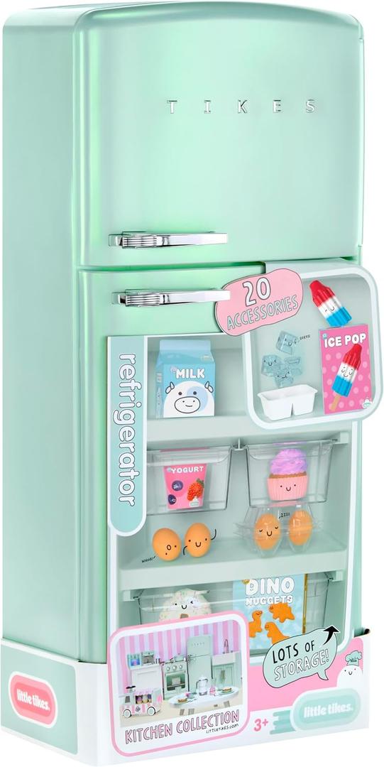 Little Tikes Sweet Spaces Modular Kitchen Refrigerator – Sea Foam, Imaginative Play, Pretend Play Kitchen, Boys and Girls Ages 3+ Years