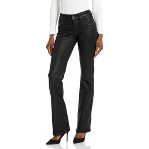 PAIGE Women's Sloane Jolene Pockets Low Rise Trouser Fit Slight Bootcut in Black Fog Luxe Coating (34) PAIGE Women's Sloane Jolene Pockets Low Rise Trouser Fit Slight Bootcut in Black Fog Luxe Coating (34)