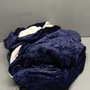 Preboun 78.74 x 59.06 Inch Large Faraday Blanket for Protection Pregnant Babies, Emf Blocker Blanket Two Sides Using for Beds Couches Travel (Flannel, Dark Blue)