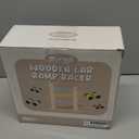 Vanplay Car Ramp Toys for One Year Old Boy Birthday Gifts, Wooden Montessori Toys for 1 2 Year Old, Race Track Truck Toy with 4 Mini Cars, First Christmas Birthday Gifts for Toddlers 1-3-2-4